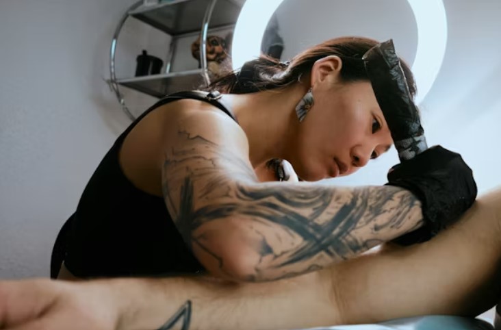 Tattoo ink display area